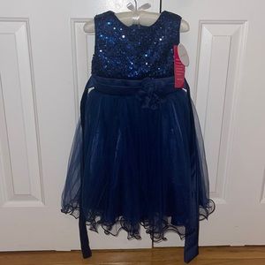 Dark blue sparkly Childs dress
